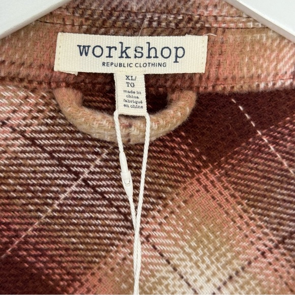 WORKSHOP Oversized Flannel Shacket Jacket Heavy Size XL/XXL - Picture 5 of 11